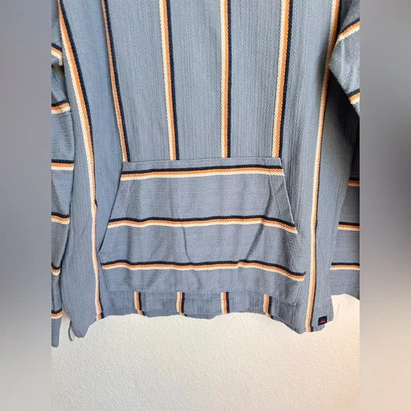 Faherty Men’s Biarritz Hoodie Sweater Blue Pullover Aztec Theme Sz Medium - Picture 5 of 13